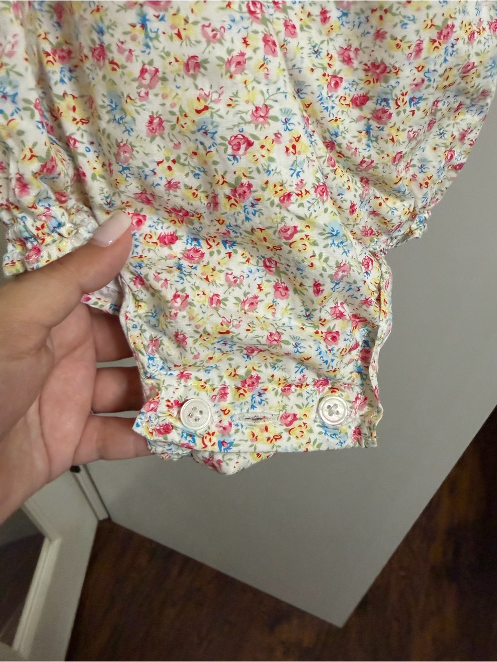 Rachel Riley Cream Floral romper - Picture 5 of 6